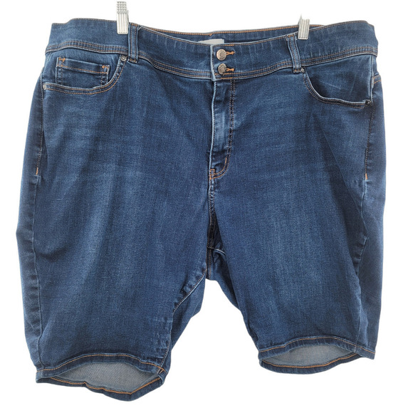 Lane Bryant Denim Jean High Rise Bermuda Shorts Size 26 PLUS size - Picture 1 of 6